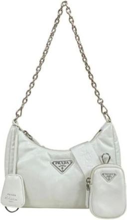 Prada Pre-owned Handbags, female, White, Size: ONE SIZE Pre-owned Leather prada-bags