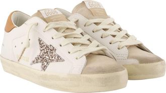 Golden Goose Womens Super Star Sneakers - Golden Goose Deluxe Brand Leather White Calfskin Shoes