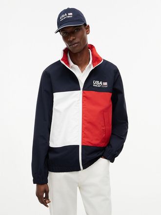Tommy Hilfiger Mens Tommy x US SailGP Team Flag Regatta Jacket - Navy Multi - XXL