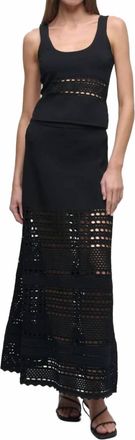 SIMKHAI Fitzgerald Open Stitch Knit Tank In Black