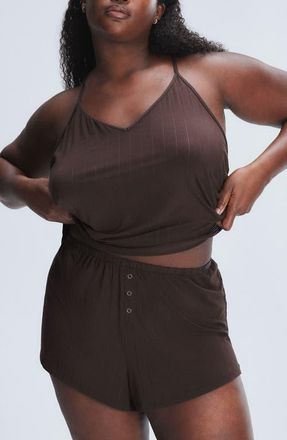 Savage x Fenty Sleek Stitch Camisole in Double Espresso Brown at Nordstrom, Size 1 X