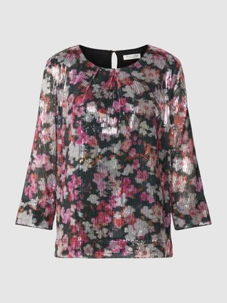 Christian Berg Bluse mit floralem Allover-Print in Black, Gr&ouml;&szlig;e 34