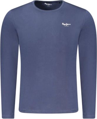Pepe Jeans London Long Sleeve T-Shirt - Heren - Longsleeves - Blauw - XL - Katoen - Tops
