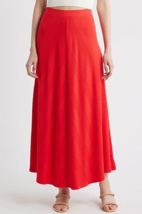 Wyeth Nyc Hart Chevron Knit Midi Skirt in Red at Nordstrom Rack, Size X-Large
