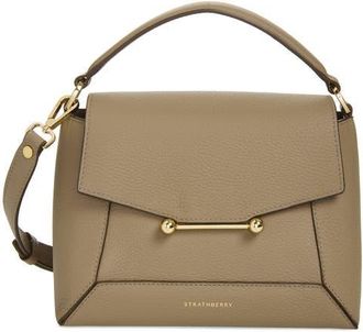 Strathberry Mosaic Leather Top Handle Bag in Taupe at Nordstrom