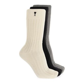Ami Socks, female, Multicolor, Size: XS Three-pack of socks
