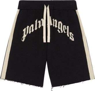 Palm Angels Trainingsshorts met logo - Zwart