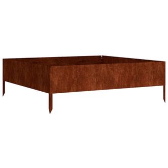 vidaXL Jardinera Acero Corten 100x100x33,5 Cm Vidaxl