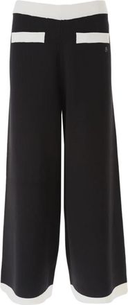 Karl Lagerfeld Klassieke Gebreide Broek - Dames - Wijde Broeken - Zwart - XS - Nylon - Broeken