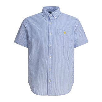 Polo Ralph Lauren Light Blue Seersucker Striped Shirt