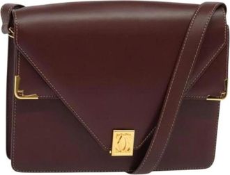Cartier Tweedehands leren schoudertassen - Dames - Vintage Schoudertas - Rood - ONE Size - Leer - Vintage