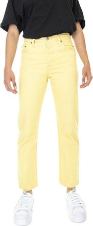 Levi's Straight Jeans - Dames - Cropped Jeans - Geel - W27 L26 - Katoen - Jeans