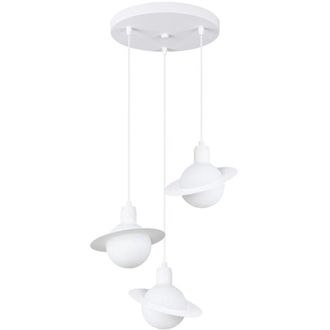 Wonderlamp L&aacute;mpara Colgante Rena Blanco, 3 Luces