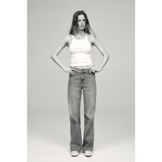 H&M Wide High Jeans in Light Denim Blue at Nordstrom, Size 16