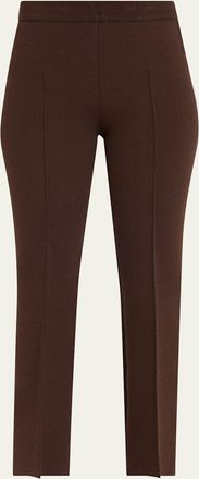 High Sport Kick Cotton-Knit Kickflare Ankle Pull-On Pants