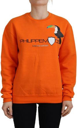 Philippe Model Printed Long Sleeves Pullover Womens Sweater