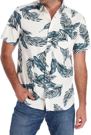 PX Los Angeles Jude Printed Slub Shirt In White