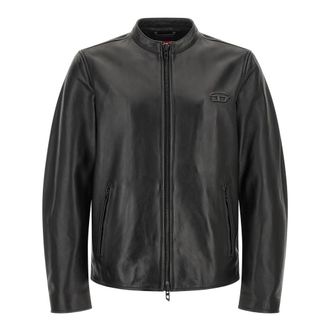 Diesel L-Tad-Wrd Jacket - Heren - Leren en Su&egrave;de Jassen - Zwart - XL - Leer - Jassen