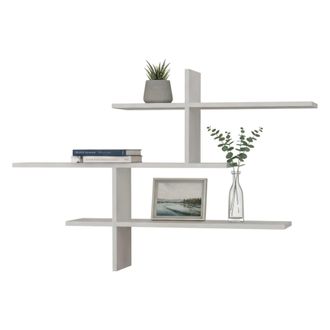 Dmora Estanter&iacute;a Maliksi, 4 Estantes, 123x22x81h Cm Blanco