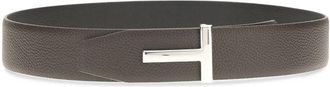 Tom Ford Mens Brown Calf Leather Bos Taurus Belt