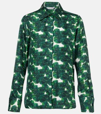 Max Mara Rodesia printed silk twill shirt
