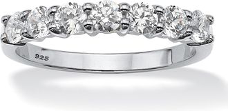 Palm Beach Jewelry 70 TCW Cubic Zirconia Platinum-plated Silver Ring