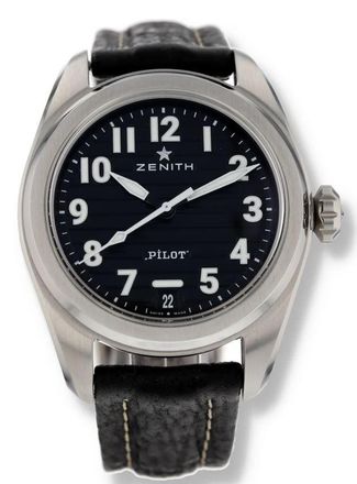 Zenith Pre-owned Zenith Pilot Black Dial Mens Watch 03.4000.3620/21.I001