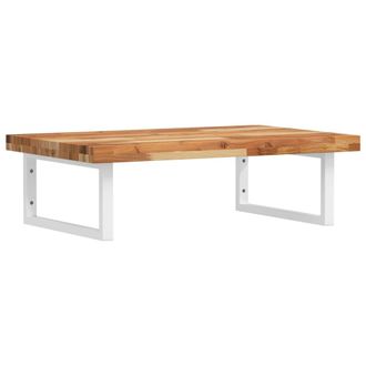 vidaXL Estante De Lavabo De Pared Acero Y Madera Maciza De Acacia Vidaxl
