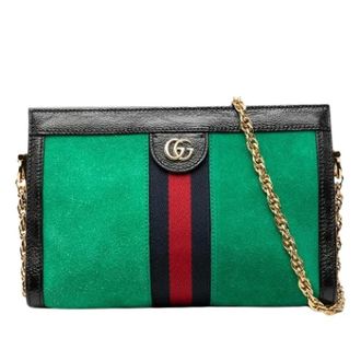 Gucci Pre-owned Cross Body Bags, female, Green, Size: ONE SIZE Pre-owned Ophidia Crossbody Bag