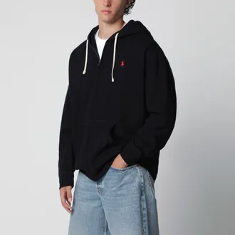 Polo Ralph Lauren Felpa con cappuccio e zip nera
