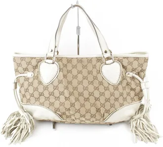 Gucci Beige Gg Canvas Tote Bag (Pre-Owned)