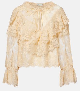Rixo Faryn ruffled lace blouse