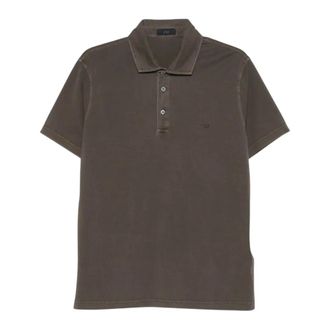 Fay Polo Shirts, male, Brown, Size: 2XL Polo Jersey