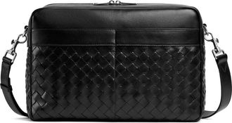 Bottega Veneta Black Intrecciato Large Crossbody Bag