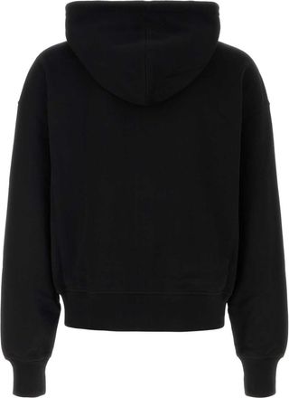 Alexander McQueen Mens Prnt Hoodie Black Cotton Sweater