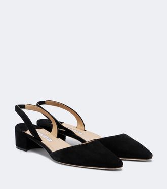 Manolo Blahnik Aspro leather slingback pumps
