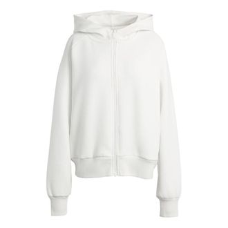 adidas (WMNS) adidas Soft Lux Full Zip Hoodie Off White KT3123