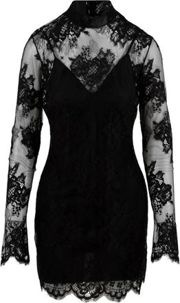 Aniye By Kleedjes, Dames, Zwart, S, Katoen, Lace Sheath Dress