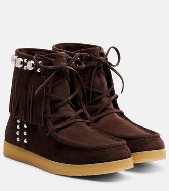 Valentino Garavani Nellcote studded suede ankle boots