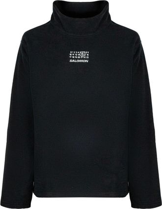 Maison Margiela Turtlenecks, male, Blue, 2XL, High-Neck Drawstring Sweatshirt