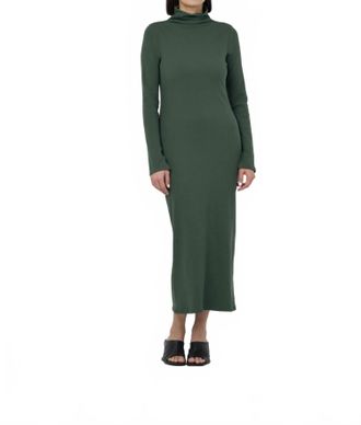 Paper Label Ted Maxi Dress In Forest Green