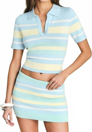 SER.O.YA Panie Top In Pastel Stripe