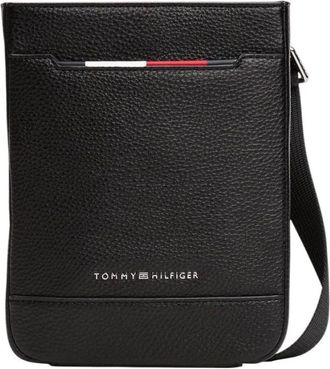 Tommy Hilfiger Tassen, Heren, Zwart, ONE Size, Heren Zwarte Tas Herfst/Winter Stijl