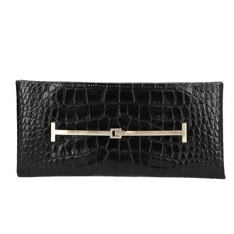 Tom Ford Arc Clutch - Dames - Tassen - Zwart - Maat: ONE Size Zijde