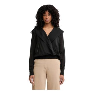 Pinko Pinko, Dames, Blouses & Shirts, Zwart, Maat: M Katoen