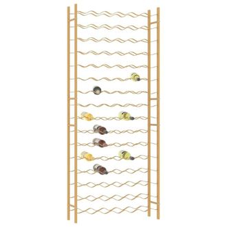 Berkfield Home Modern Wine Rack for 96 Bottles Gold Metal