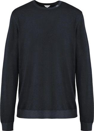 Malo Black Minimalistic Cashmere Crew Neck Sweater