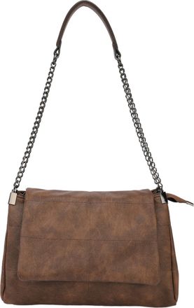 Generic Retro Flip Top Womens Crossbody Bag | Chain Strap Ladies Shoulder Handbag ZL-2411 (Coffee)