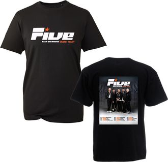 Generic Five Classic Rock Band Keep On Movin 2025 T-Shirt, Concert UK Tour Dates Classic Pop Band Tour Dates Tee Top (Black, 12 Years)