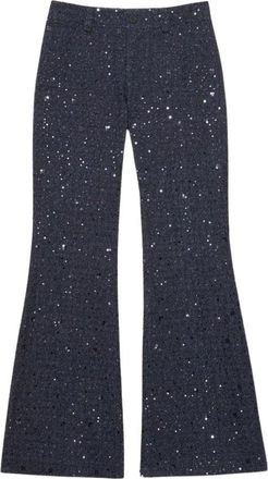 Ines De La Fressange Dames, Broeken, Blauw, Maat: XS Katoen